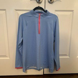 Peter Millar Baby Blue and White Ladies Golf Jacket 50+UPF